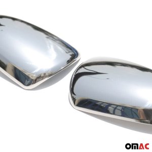 smart fortwo 451 Mirror Covers - Omac - S.Steel - Gloss Silver - '07-'15
